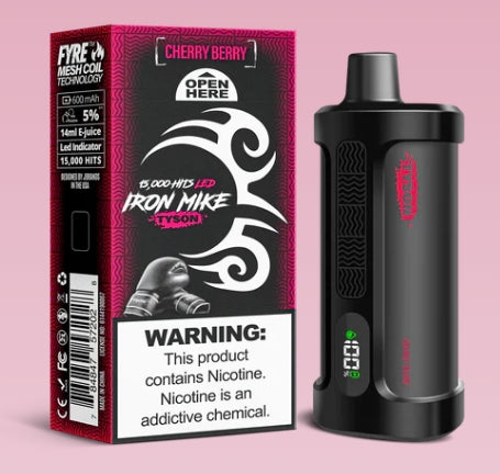 Cherry Berry Iron Mike Tyson 15000 Disposable Vape - Premium Flavor