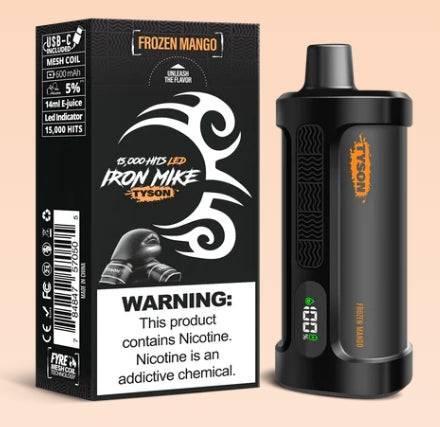 Iron Mike Tyson Frozen Mango vape packaging and branding
