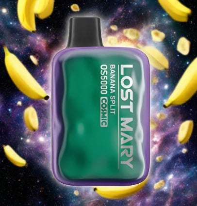Lost Mary Cosmic Edition 5000 Banana Split disposable vape device with dessert flavor