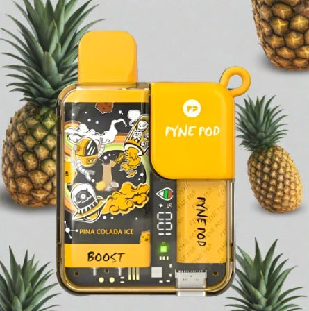 Pina Colada Ice Pyne Pod 8500 Disposable Vape with tropical pineapple and coconut flavor
