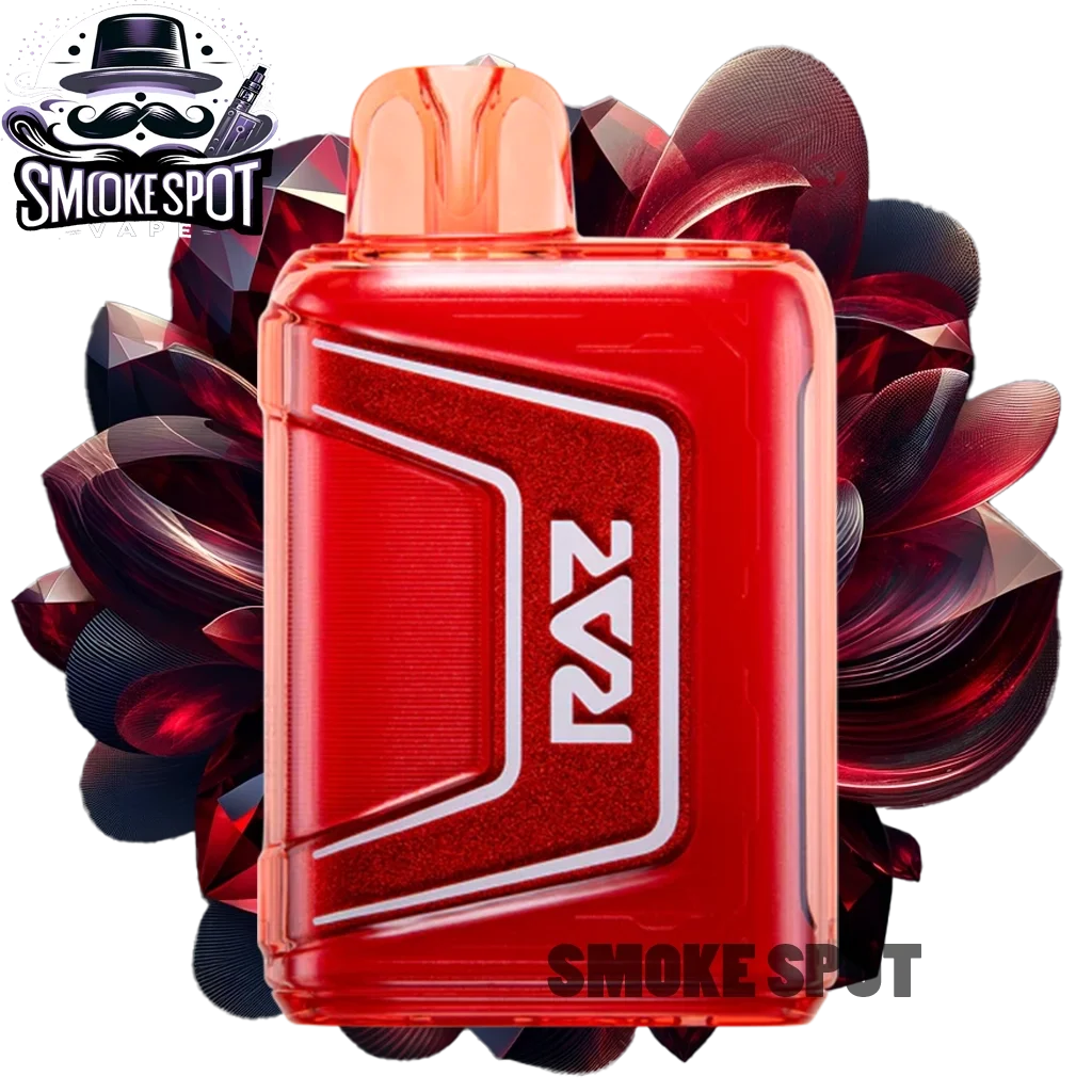 Ruby Raz Bar TN 9000 rechargeable disposable vape with berry mint flavor