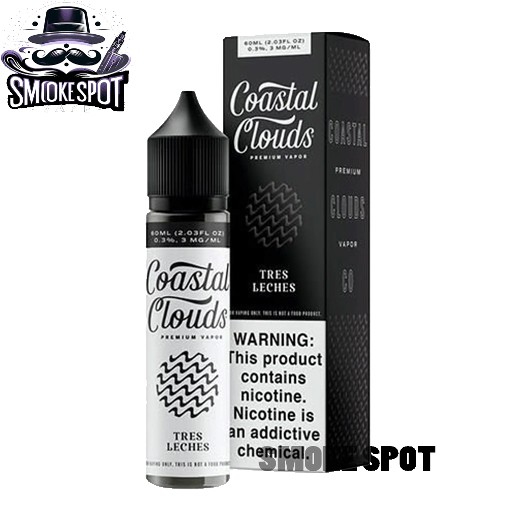 Tres Leches 3MG Coastal Clouds 60ML Dessert Vape Juice Bottle