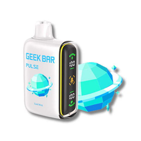 Geek Bar Pulse 15K disposable vape in Cool Mint flavor with dual mesh coils