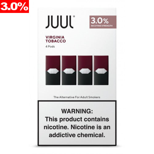 Juul virginia tobacco Pods 4 Pack 3% nicotine