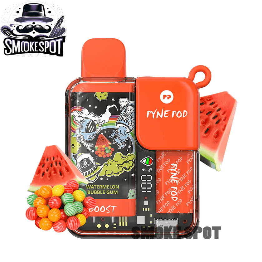 Watermelon Bubble Gum Pyne Pod 8500 Disposable Vape with 8500 Puffs and Rechargeable Battery