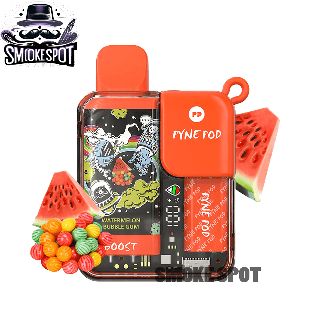 Watermelon Bubble Gum Pyne Pod 8500 Disposable Vape with 8500 Puffs and Rechargeable Battery