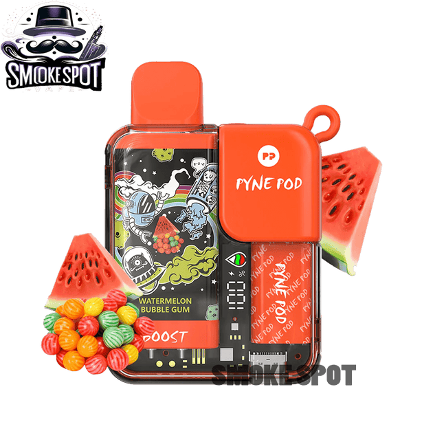 Watermelon Bubble Gum Pyne Pod 8500 Disposable Vape with 8500 Puffs and Rechargeable Battery