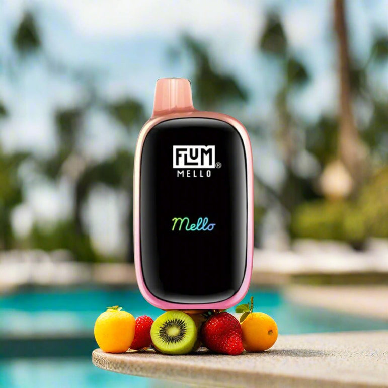 Flum Mello 20k - Sapphire disposable vape with icy tropical flavor