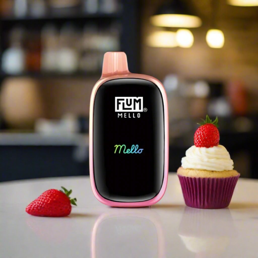 Flum Mello 20k Vienna Bliss disposable vape with strawberry and cream flavor