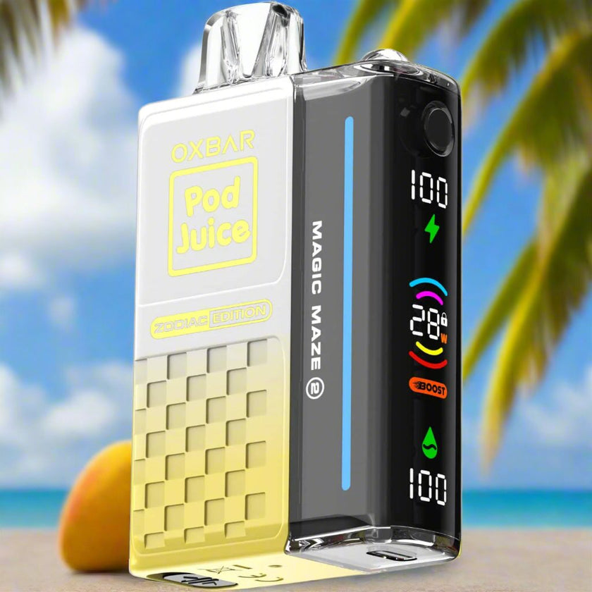 Pod Juice Oxbar 30K White Gummy Ice Disposable Vape with 30,000 puffs and rechargeable battery