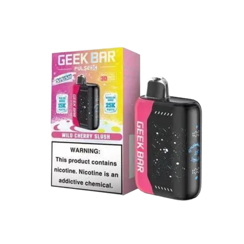Geek Bar Pulse X 25k Wild Cherry Slush disposable vape with 5% nicotine