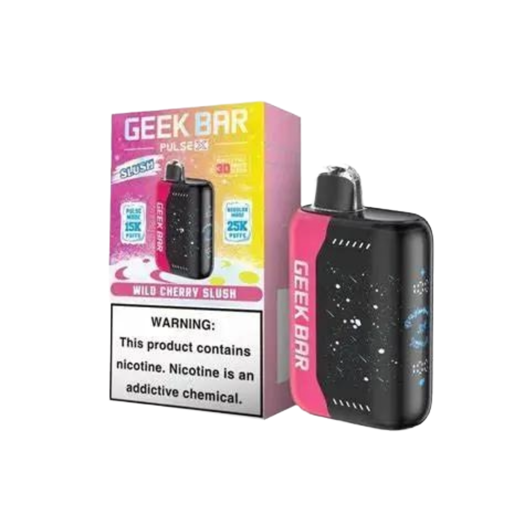 Geek Bar Pulse X 25k Wild Cherry Slush disposable vape with 5% nicotine