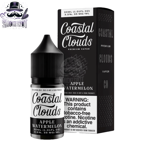 Coastal Clouds Apple Watermelon vape juice with crisp apple and watermelon flavor