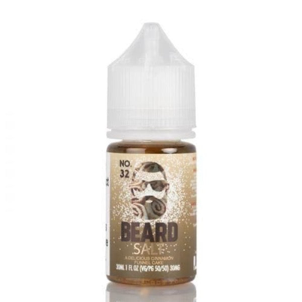 Beard CO. no32 Salts 30ml bottle with cinnamon and funnel cake flavors