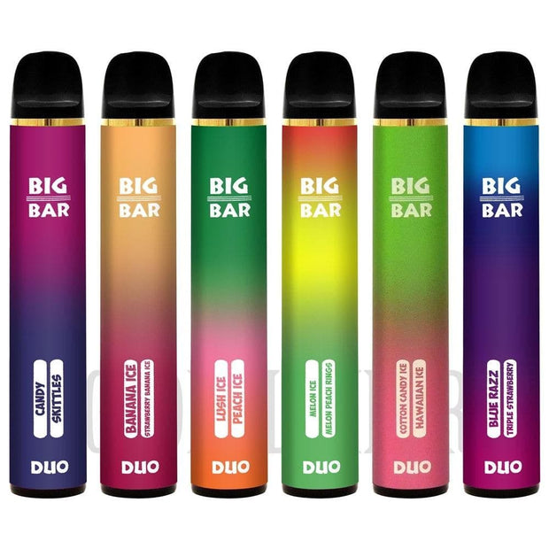 BIG BAR DUO 2200 PUFFS disposable vape shiny package
