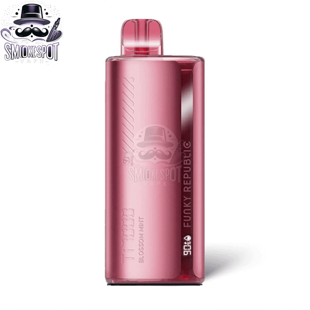 Blossom Mint Funky Republic TI 7000 Disposable Vape in hand