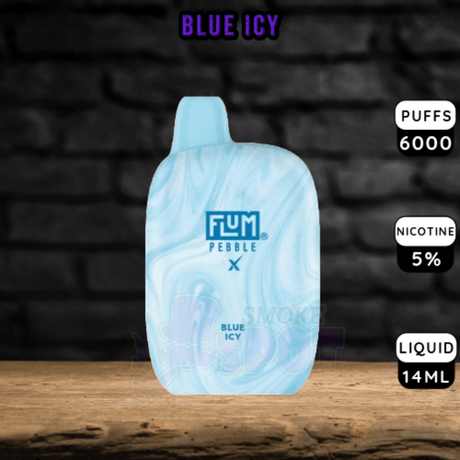 Blue Icy Flum Pebble X 6000 - Blue Icy Flum Pebble X 6000 - undefined - DISPOSABLE - smokespotvape.com