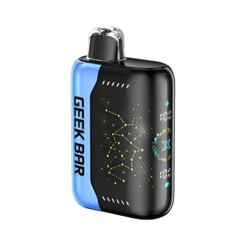 Geek Bar Pulse X 25k disposable vape in Blue Rancher flavor with blue raspberry candy taste