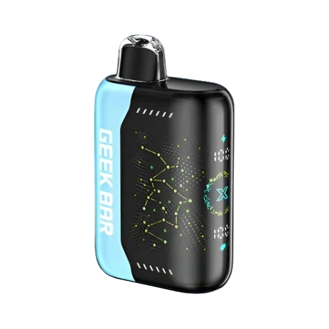 Geek Bar Pulse X 25k disposable vape in Blue Razz Ice flavor with 25000 puffs