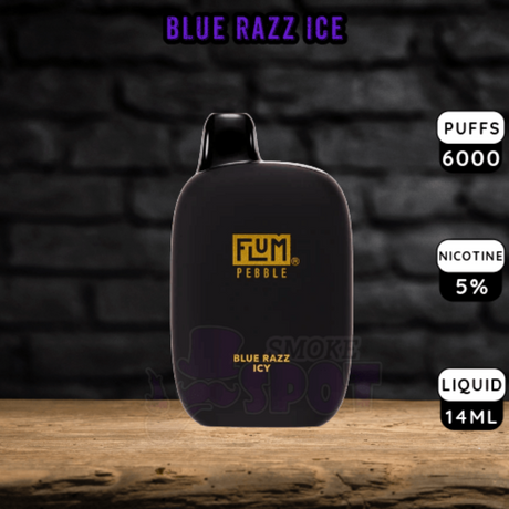 Blue Razz Icy Flum Pebble 6000 - Blue Razz Icy Flum Pebble 6000 - undefined - DISPOSABLE - smokespotvape.com