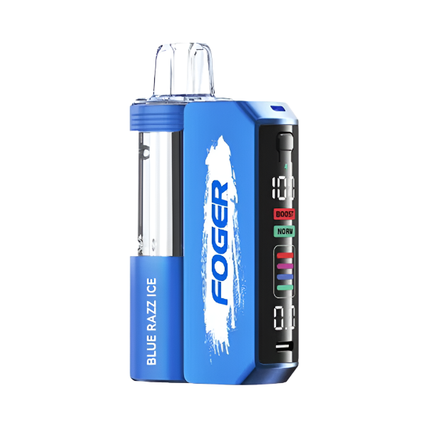 Foger Switch Pro Kit 30k Blue Razz Ice disposable vape device with 30,000 puffs and 5% nicotine