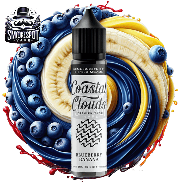 Bottle of Blueberry Banana 3MG Coastal Clouds 60ML E-Juice