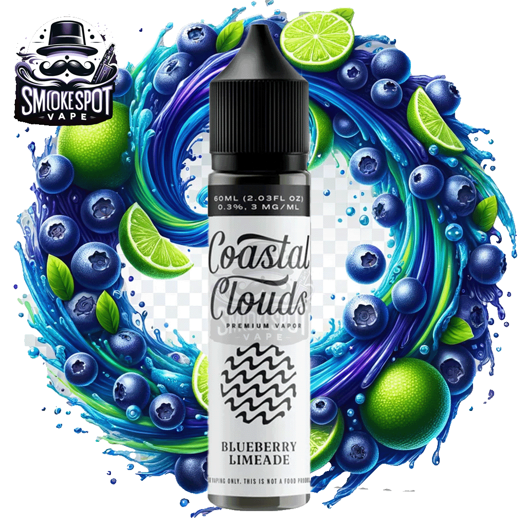 Blueberry Limeade 3MG E-Juice 60ML bottle by Coastal Clouds