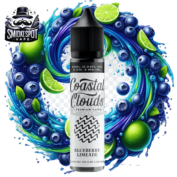 Blueberry Limeade 3MG E-Juice 60ML bottle by Coastal Clouds