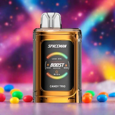 Spaceman Prism 20k Candy Trio disposable vape with sweet candy flavor blend