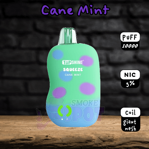 Cane Mint Top Shine Squeeze 10000 Disposable Vape with 10,000 puffs