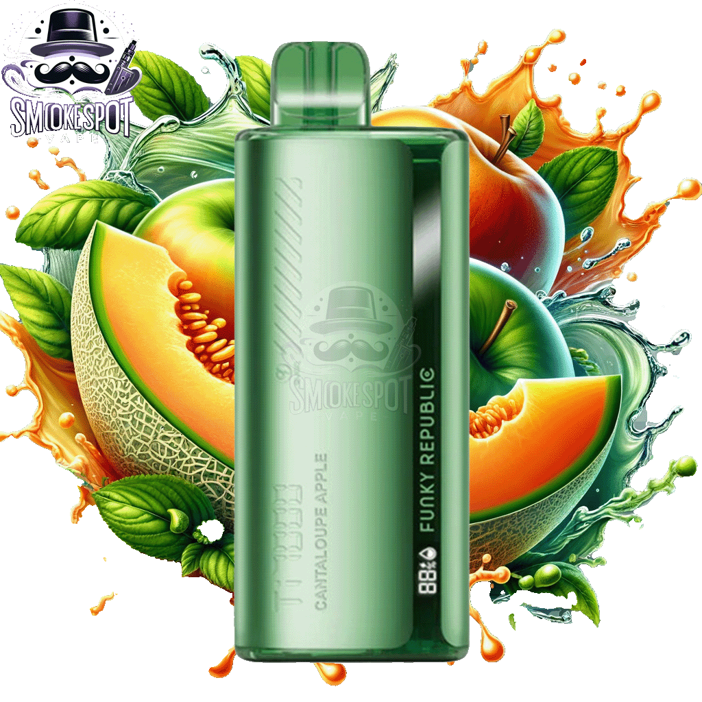 Funky Republic TI 7000 Disposable Vape with Cantaloupe Apple flavor