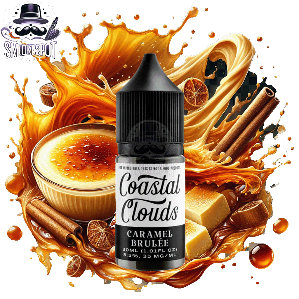 Caramel Brulee 50MG Coastal Clouds 30ML E-Juice bottle