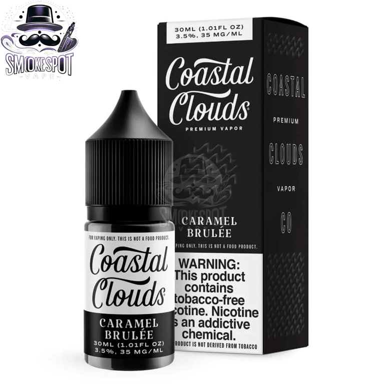 Close-up of Caramel Brulee vape juice by Coastal Clouds
