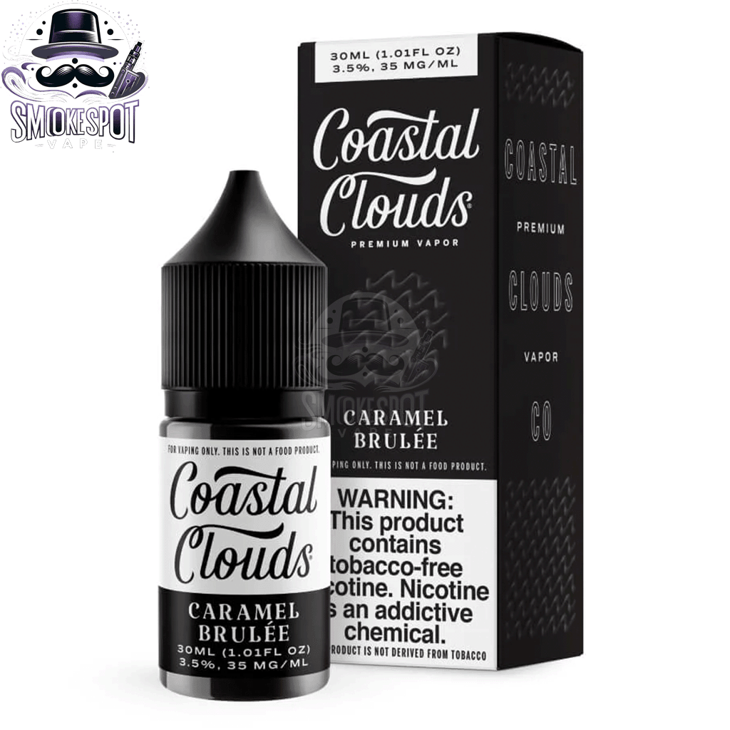Close-up of Caramel Brulee vape juice by Coastal Clouds