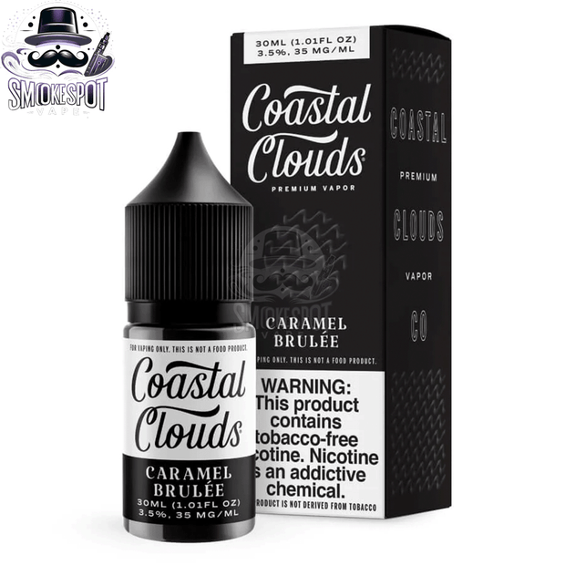 Close-up of Caramel Brulee vape juice by Coastal Clouds