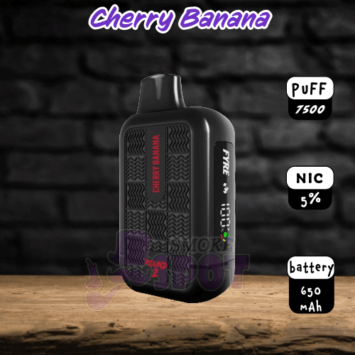 Cherry Banana Tyson Round 2 7500 Disposable Vape with LCD Display