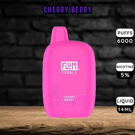 Cherry Berry Flum Pebble 6000 - Cherry Berry Flum Pebble 6000 - undefined - DISPOSABLE - smokespotvape.com