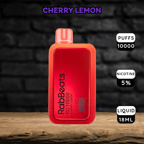 Rabbeats RC10000 Disposable Vape Cherry Lemon Flavor with 10,000 Puffs and Rechargeable Battery