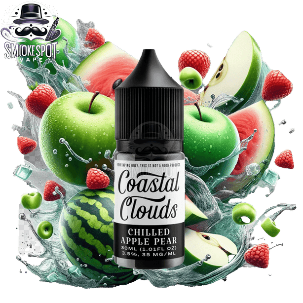 Coastal Clouds Chilled Apple Pear 35MG Nicotine Salt E-Juice Bottle