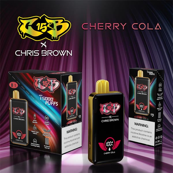 Cherry Cola Chris Brown CB15000 Wireless Charging Disposable Vape