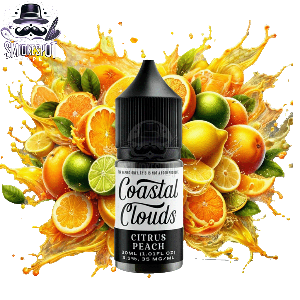 Citrus Peach Coastal Clouds Nicotine Salt E-Juice 30ML bottle