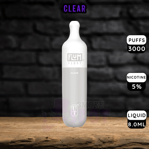 Clear Flum Float 3000 Disposable Vape flavorless 3000 puffs