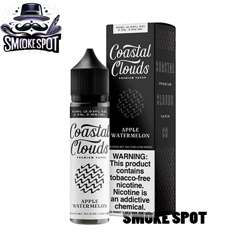 Apple Watermelon 3MG Coastal Clouds 60ML E-Juice bottle