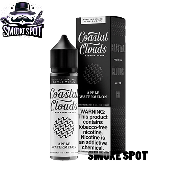 Apple Watermelon 3MG Coastal Clouds 60ML E-Juice bottle