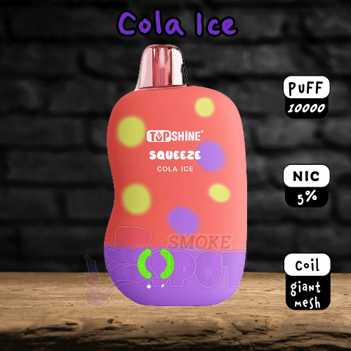 Cola Ice Top Shine Squeeze 10000 - Cola Ice Top Shine Squeeze 10000 - undefined - DISPOSABLE - smokespotvape.com