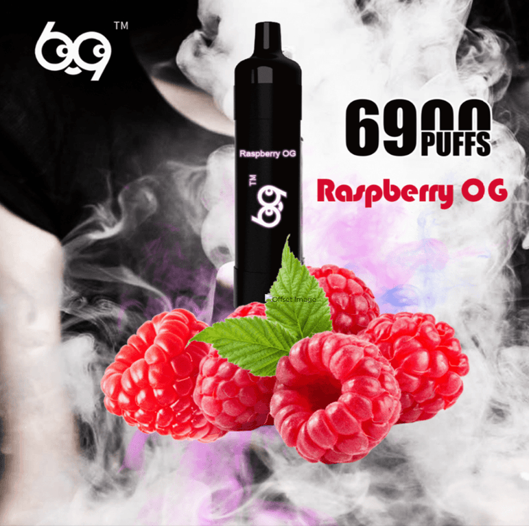 COOL 69 6900 PUFFS disposable vape in Raspberry OG flavor