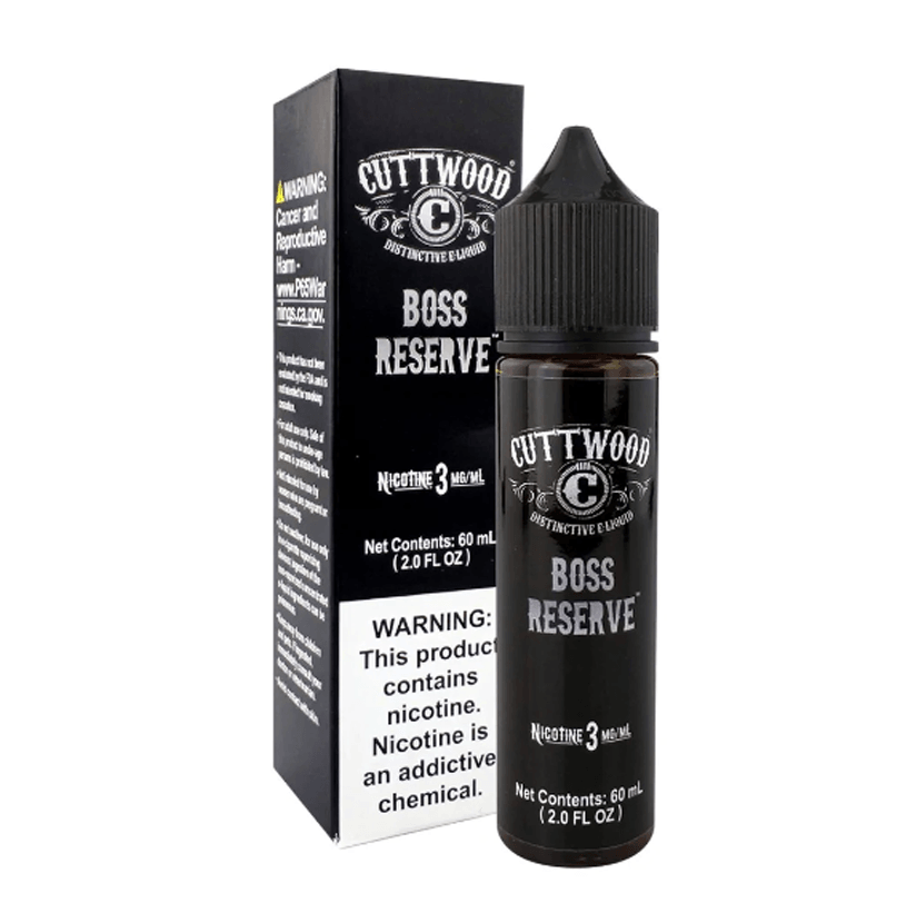 Cuttwood vape juice packaging with premium label