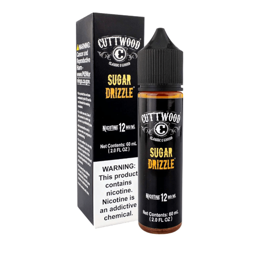 CUTTWOOD 60 ML vape juice bottle featuring Sugar Drizzle flavor