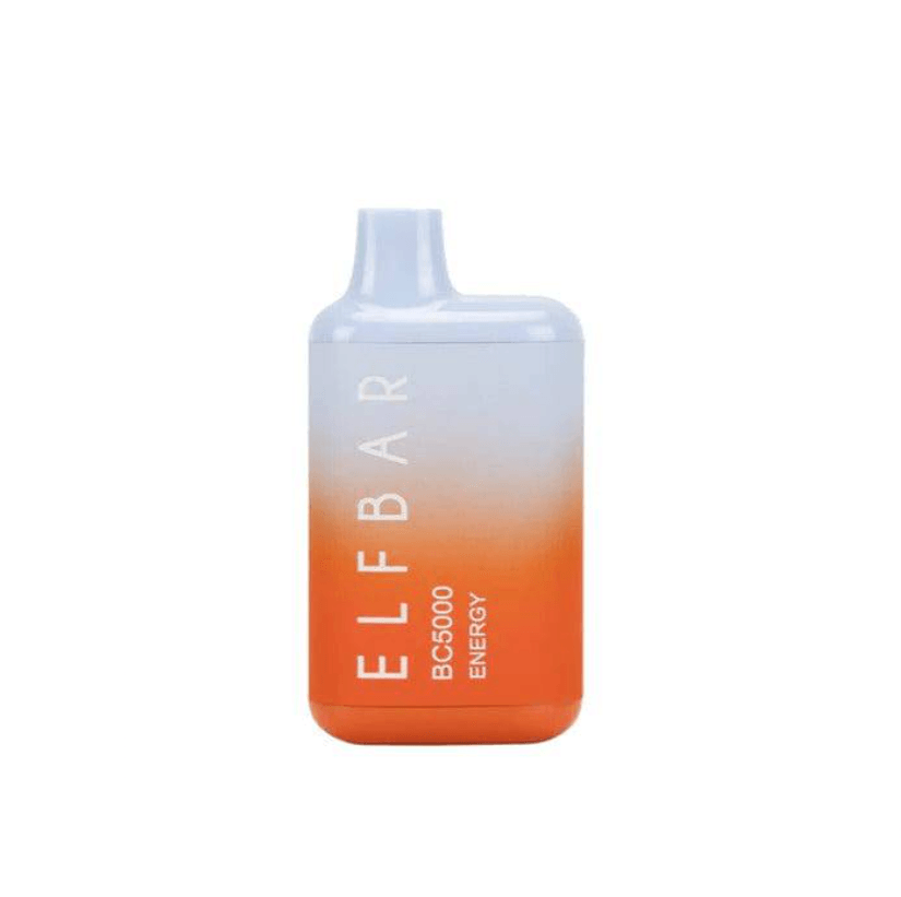 Close-up of ELF BAR 5000 PUFFS with vibrant flavors