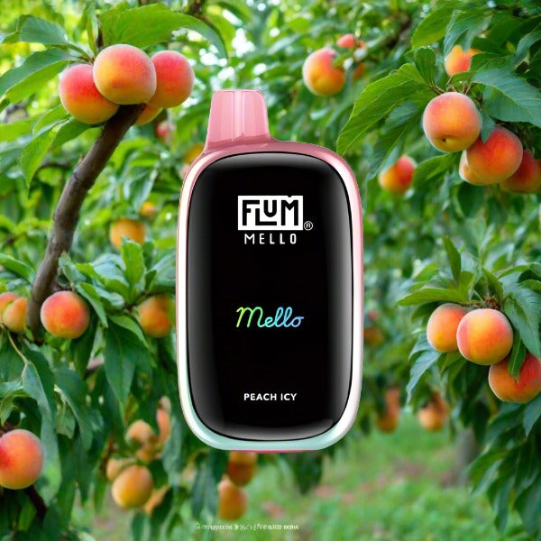 Flum Mello 20k Peach Icy Disposable Vape with 20000 puffs